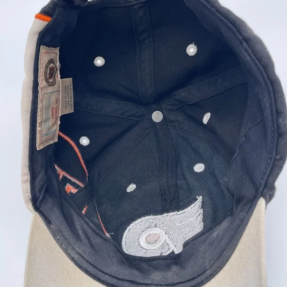 NHL Philadelphia Flyers TWINS ENTERPRISE Hat Men's One Size Brown Beige Cotton